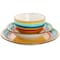 Gibson Home Rainbow 12 Piece Stoneware Dinnerware Set in Yellow Multi 136585.12 - alternate 8