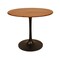 Homeroots 36" Brown And Black Rounded Solid Wood And Iron Pedestal Base Dining Table 517768 - alternate 1