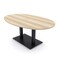 Skutchi Designs Boval Conference Table With Power Unit, 48 in W, 72 in L, Brown HAR-BOVL-48X72-DOU.BK-K525-NA - alternate 1