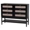 Baxton Studio Shirin Mid-Century Beige Fabric and Black Wood Queen 4-Piece Bedroom Set with Two nightstands 255-14152-14151-14149-14149-ZORO - alternate 10
