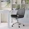 Martha Stewart Tyla Upholstered Office Chair in Gray/Polished Nickel CH-220921-5-GY-MS - alternate 10