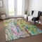Homeroots 9' X 12' Green Gold And White Abstract Washable Indoor Outdoor Area Rug 577942 - alternate 9