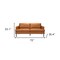 Homeroots 72" Brown Polyester Sofa With Black Legs 396466 - alternate 8