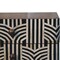 Homeroots 23" Black White And Brown Solid Wood Geometric Bone Inlay Two Drawer Nightstand 651501 - alternate 8