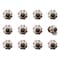 Homeroots Set of Twelve Burgundy White And Copper Floral Ceramic Drawer Pull Knobs, 12PK 321686 - alternate 7