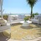Homeroots 8' Gold Beige And Fern Green Round Floral Washable Indoor Outdoor Area Rug 589466 - alternate 7
