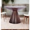 Homeroots 47" Brown Wood Pedestal Base Round Top Dining Table 372067 - alternate 4