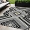 Homeroots 5' X 8' Black Gray And Ivory Tribal Washable Indoor Outdoor Area Rug 598095 - alternate 1