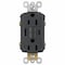 Legrand radiant Self-Test GFCI USB Outlet, 2-Pole, 15/2.1 A, 125 VAC, 1-Gang, 2-USB Port, Graphite 1597TRUSBACGC4 - alternate 1