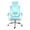 Elama Full Back Mesh Adjustable Office Chair with Headrest in Blue with White Frame ELM-F-919WKD - alternate 6