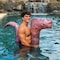 Poolcandy Ride-On Pool Noodle, T-Rex, PVC, Brown PC1740TR - alternate 5