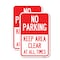 Signmission No Parking Keep Area Clear at All Times, 12'' X 18'' 2 Signs, Heavy Gauge Aluminum, 2PK A-1218-2PACK-23713 - alternate 1
