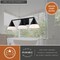 Vaxcel Winthrop 25.25 in 3-Light Black Modern Bathroom Vanity Fixture White Glass Shade W0507 - alternate 7