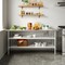 Flash Furniture Reese 24x72 Portable Work Table, Stainless Steel Top Shelf and 2 Adjstbl Glvnzd Steel Undershelves NH-WT-GU-2472-GG - alternate 6