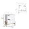 Homeroots 20" White And Natural Wood Two Drawer Nightstand 543692 - alternate 14