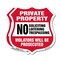Signmission Private Property Shield Sign No Soliciti, 12 inch X 12 inch, Aluminum Metal Sign, 2PK SHI-A-2PACK-12-452 - alternate 1