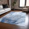 Homeroots 9' X 12' Ivory Blue and Gray Abstract Washable Non Skid Indoor Outdoor Area Rug 559593 - alternate 8