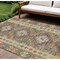 Homeroots 8' X 10' Green Geometric Washable Indoor Outdoor Area Rug 607443 - alternate 1