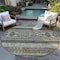 Homeroots 8' Taupe Beige And Ivory Round Southwestern Washable Indoor Outdoor Area Rug 582868 - alternate 8