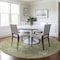 Homeroots 8' Sage And Green Round Damask Washable Indoor Outdoor Area Rug 603751 - alternate 8