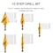 Neiko Step Drill Bit Set for Metal, 5 Piece SAE, Spiral Grooved, Step Bits with 50 Total Step Sizes 10173A - alternate 6