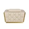 Homeroots 47" Beige and Gold Italian Leather Club Chair 551604 - alternate 9