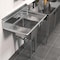 Amgood 38 in. x 22 in. Stainless Steel One Compartment Sink with 16 in. x 14 in. Bowl and Dual 12 in. Drainboards AMG SINK S1C-141611-12LR-NF-Z - alternate 8