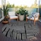 Homeroots 8' Black And Ivory Round Geometric Washable Indoor Outdoor Area Rug 600800 - alternate 8