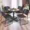 Regency Round Kobe Breakroom Table W/ 4 Zeng Stack Chairs, 30 in W, 30 in L, Noble Oak TKB30RNDNO44BK - alternate 8