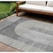 Homeroots 8' X 10' Gray Silver And Charcoal Geometric Washable Indoor Outdoor Area Rug 582719 - alternate 1