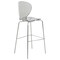 Leisuremod Oyster Acrylic Barstool with Steel Frame in Chrome Finish, Smoke OC31TBL - alternate 9