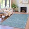 Homeroots 3' X 5' Blue And Ivory Abstract Washable Indoor Outdoor Area Rug 631587 - alternate 9