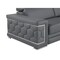 Homeroots 71" Gray And Silver Genuine Leather Loveseat 546442 - alternate 16