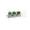 Monarch Specialties Artificial Plant, Set Of 3, 6-in. Tall, Succulent, Table, Silver Metal Pots, Contemporary, Modern I 9372 - alternate 2