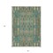 Homeroots 3' X 5' Teal Blue Taupe And Beige Moroccan Washable Indoor Outdoor Area Rug 577217 - alternate 7
