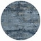 Homeroots 8' Blue And Navy Blue Round Abstract Washable Indoor Outdoor Area Rug 610428 - alternate 8