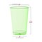 Smarty Had A Party 12 oz. Clear Green Disposable Plastic Party Cups, 240PK 512C-GR-CASE - alternate 8