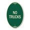 Signmission Driveway Sign No Trucks, 12 Inch X 18 Inch Architectural Oval, Heavy Gauge Aluminum A-OV-G-1218-24123 - alternate 1