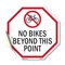 Signmission No Bikes Beyond This Point, 10 Inch X 10 Inch, Vinyl Decal OC-D-10-75 - alternate 1