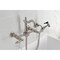 Kingston Brass Two-Handle Wall Mount Bridge Kitchen Faucet with Brass Sprayer, Brushed Nickel KS2448ALBS - alternate 6