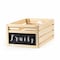 Homeroots Organic Natural Wood Stacking Milk Crate with Chalkboard End 471938 - alternate 3