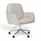 Martha Stewart Clara Upholstered Office Chair in Bedford Gray/Polished Nickel CH-240231-1-GY-MS - alternate 1