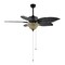 Jonathan Y Poinciana 52" 3-Light Coastal Bohemian Iron/Wood Palm Leaf LED Ceiling Fan with Pull Chain, Black JYL9720A - alternate 12