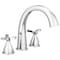 Delta Stryke Three Hole Roman Tub Trim, 12.25 in, Lumicoat Chrome T27776-PR - alternate 1