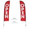 Showdown Displays 13 Ft  Premium Blade Sail Sign Kit (Double-Sided With Ground Spike Base) - Open Red 908120-002 - alternate 5