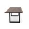 Homeroots 102" Brown And Black Solid Wood And Metal Sled Base Dining Table 487367 - alternate 1
