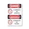 Signmission OSHA Danger Sign, 14" Height, Aluminum, Flammable No Smoking Bilingual, 1014-VP-1824 OS-DS-A-1014-VP-1824 - alternate 1