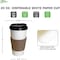 Ecoquality 20oz White Paper Coffee Cups with Black Dome Lids and Sleeves - For Home, Office, 100PK EQ20WHTPCBDLS-100 - alternate 6