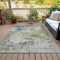 Homeroots 8' X 10' Linen Fern Green And Beige Abstract Washable Indoor Outdoor Area Rug 630798 - alternate 7