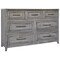 Homeroots 62" Brown Solid Wood Seven Drawer Double Dresser 524607 - alternate 1
